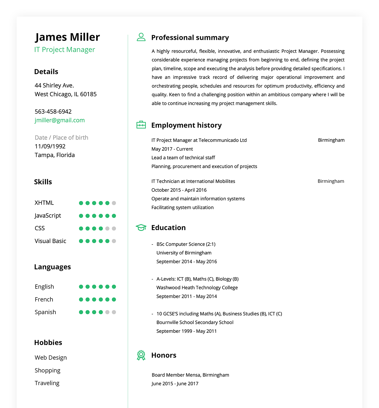 Create A Perfect Resume In 5 Minutes Online Resume Builder