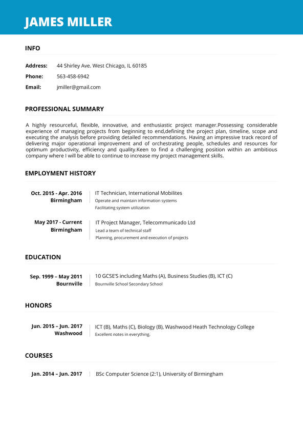 resume maker free for students