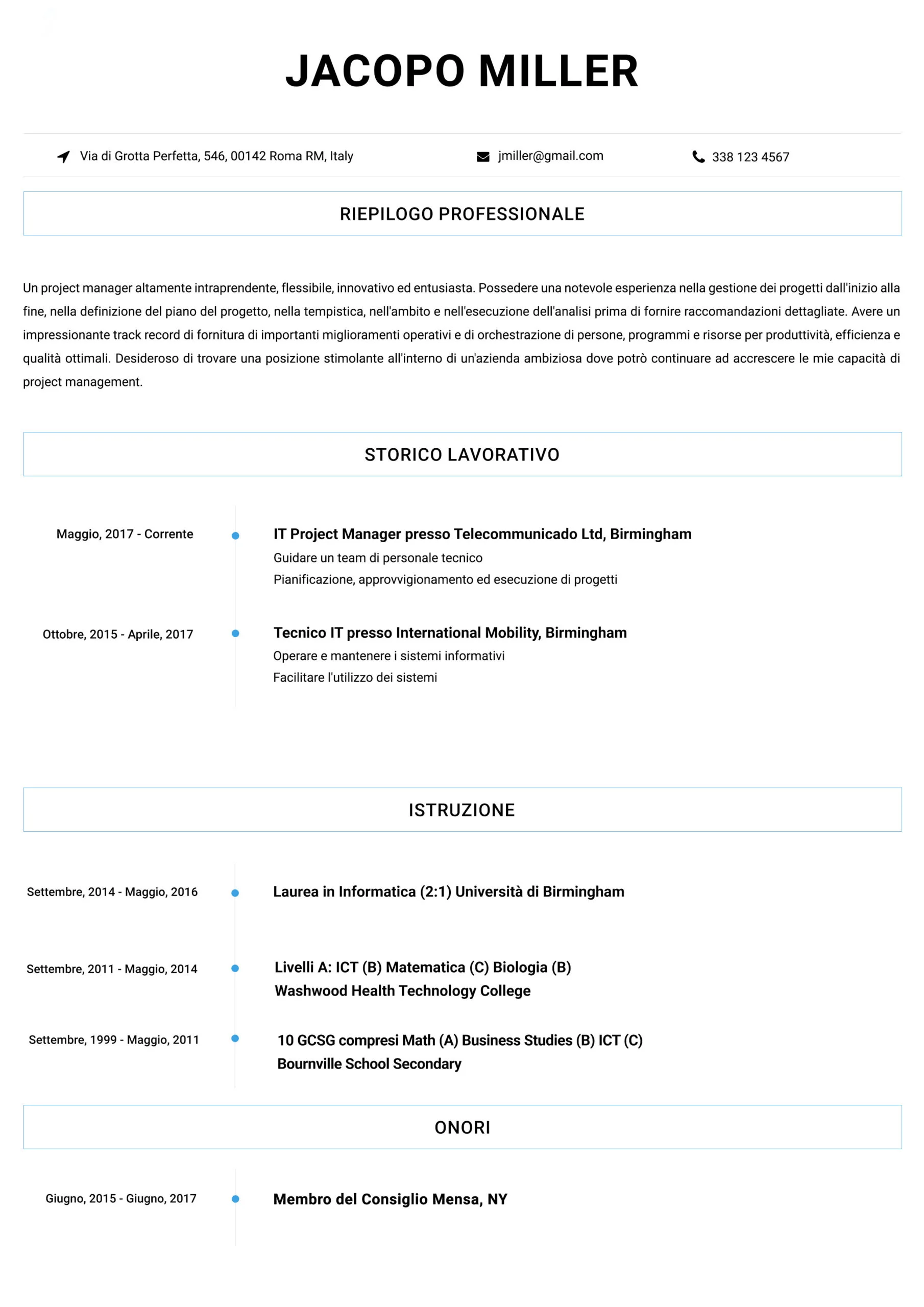 Contemporaneo Resume Template