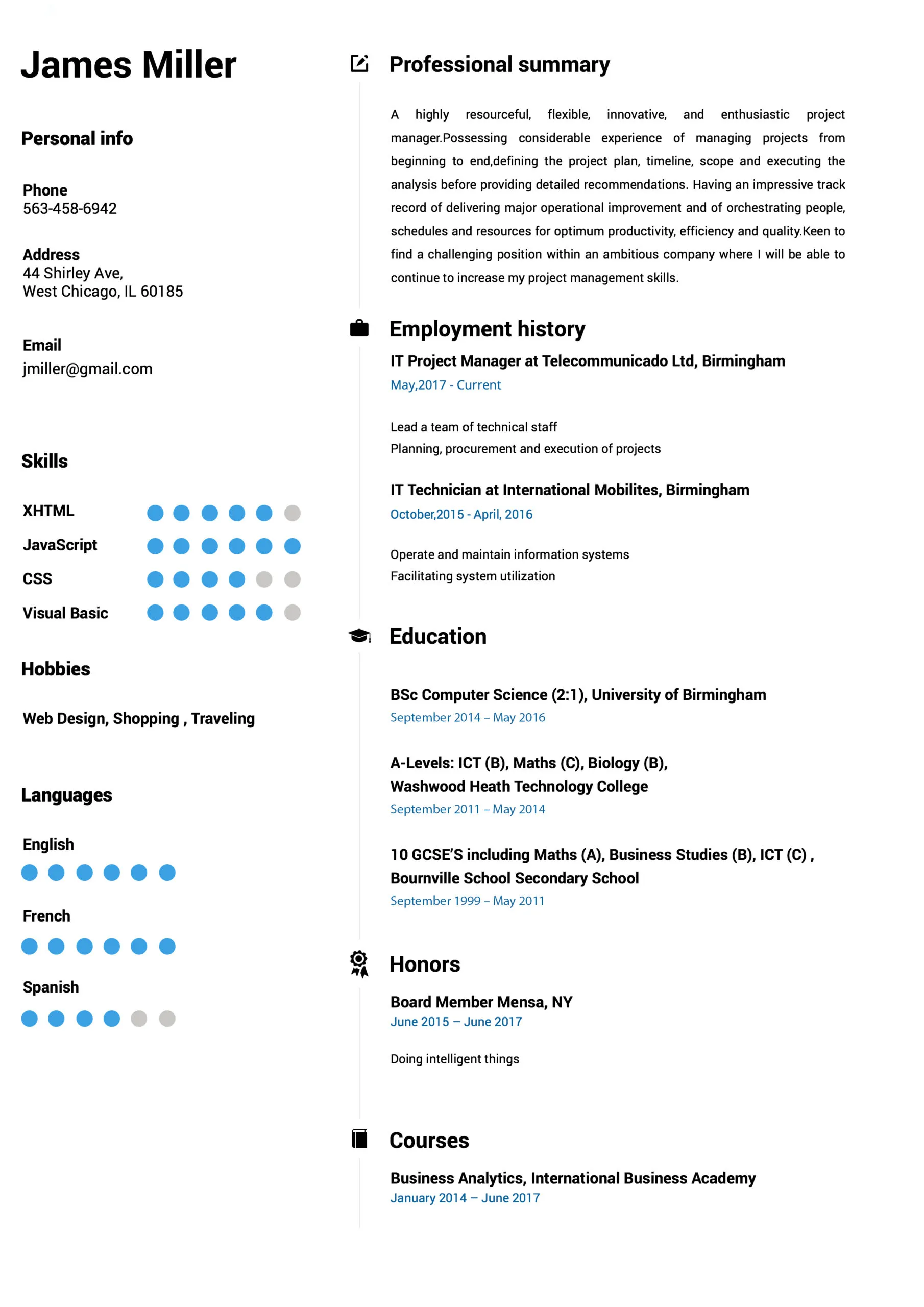 Fresh Resume Template