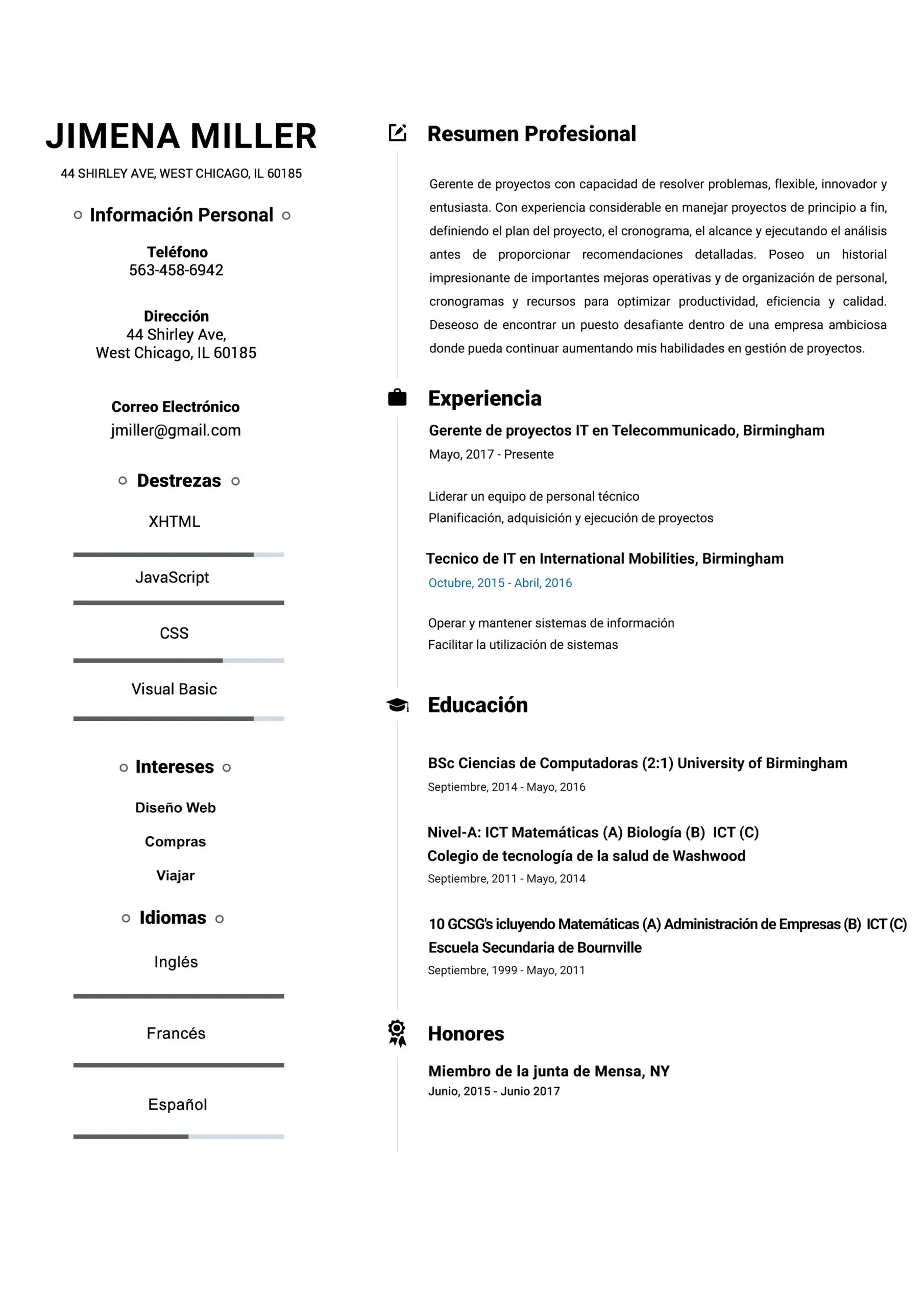 Visionario Resume Template