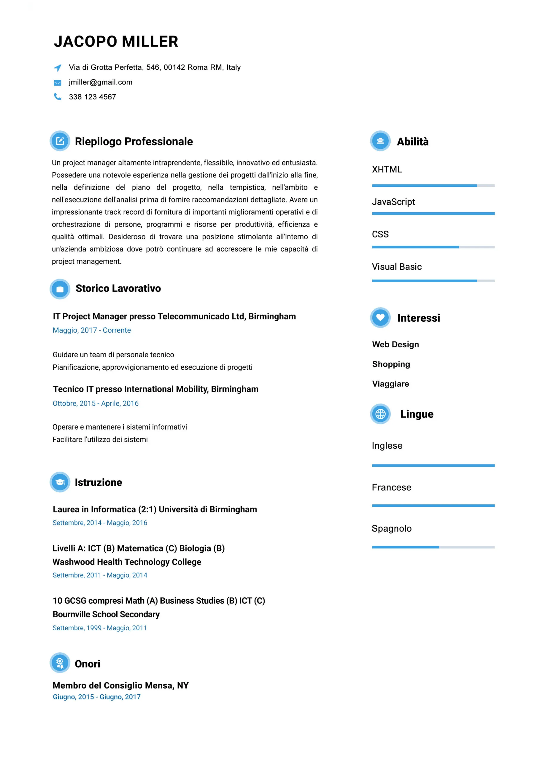 Ideale Per: Resume Template