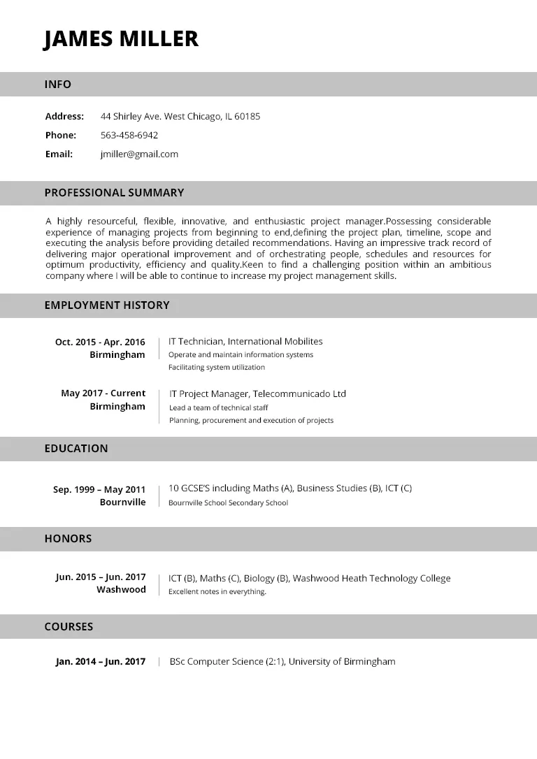 Stylish Resume Template