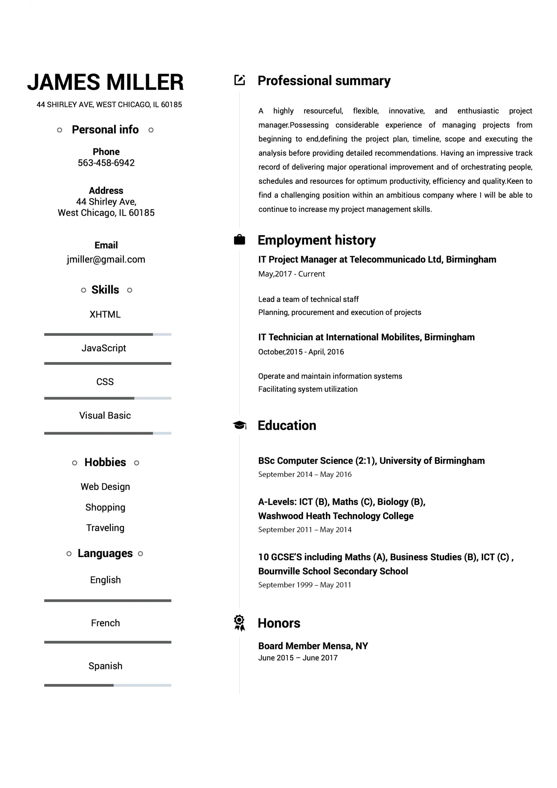 Visionary Resume Template